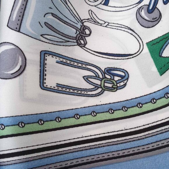 Fashion Square Scarf Blue Green Color Handbag Shawl Women Formal Wrap Accessory - Picture 3 of 4